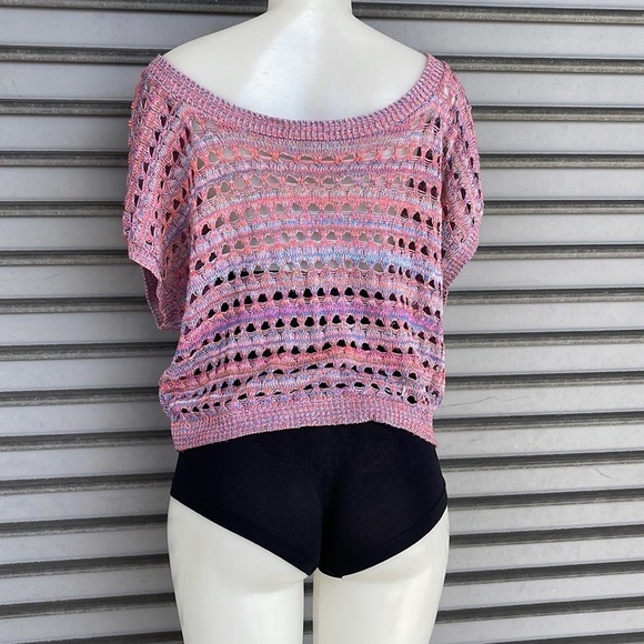 Crochet Multi Color Top Size M - Picture 7 of 8